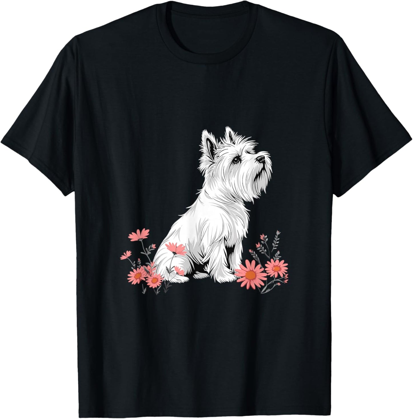 Westie West Highland White Terrier Dog Breed Graphic T-Shirt - T-Shirt | Black