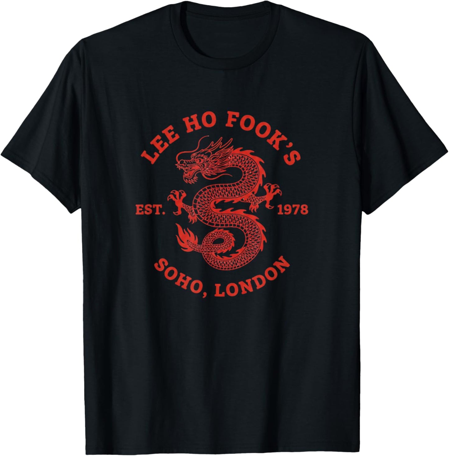 China Vintage Chinese Dragon Restaurant Logo - Soho London T-Shirt - T-Shirt | Black