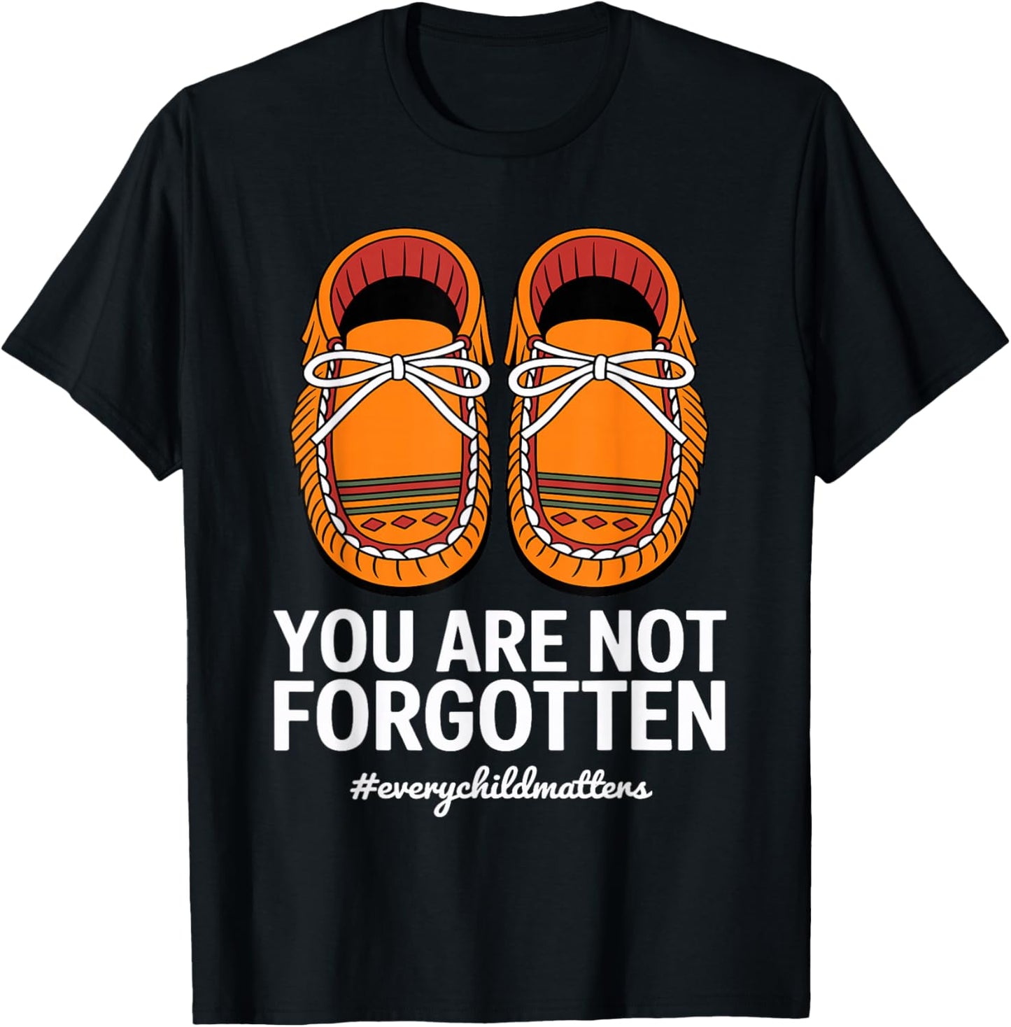 Orange Unity Every Child Counts Indigenous American T-Shirt - T-Shirt | Black