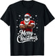African American Santa Christmas Cool Afro Black Men T-Shirt - T-Shirt | Black