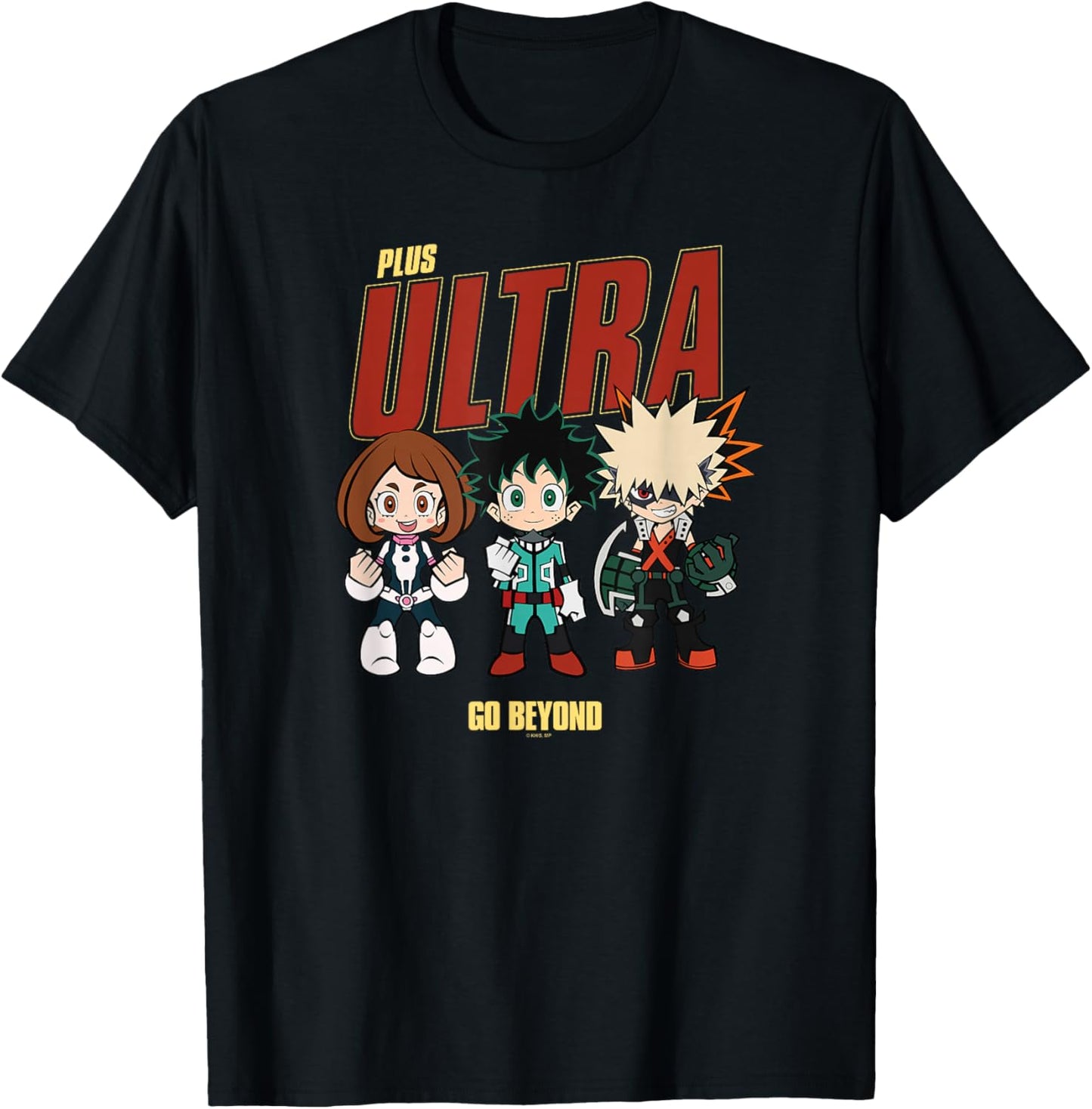 My Hero Academia Go Beyond Chibi Character Collage Anime T-Shirt - T-Shirt | Black