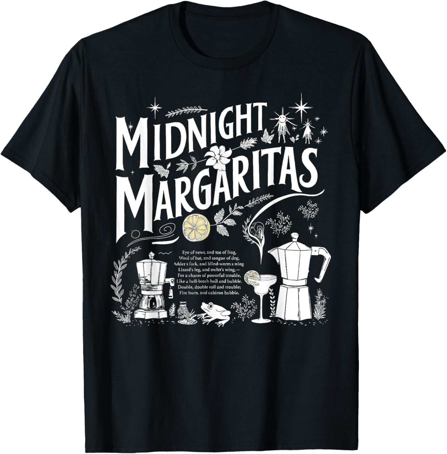 Trick Or Treat Spooky Season Midnight Margaritas Halloween T-Shirt - T-Shirt | Black