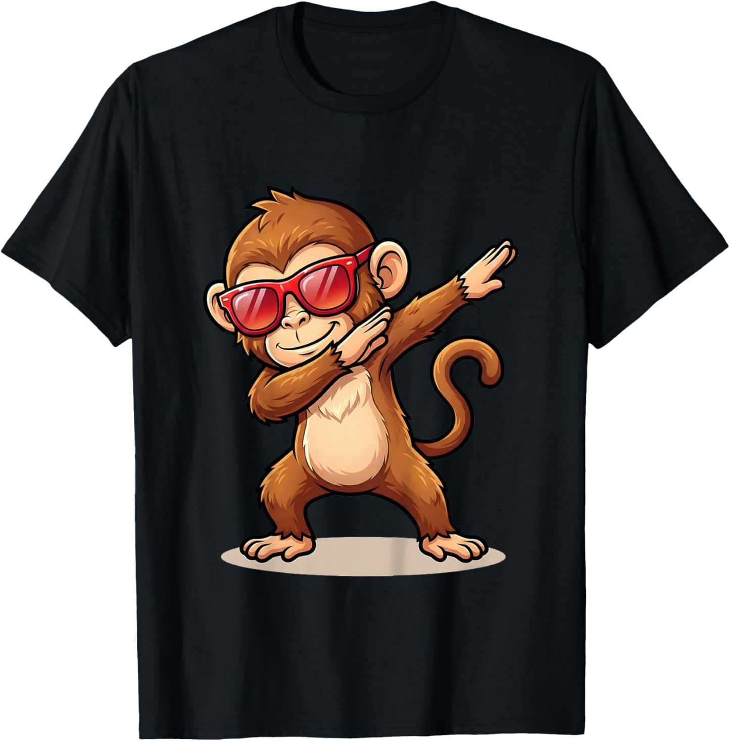 Dabbing Monkey with Sunglasses Monkey Animal Kids Toddler T-Shirt - T-Shirt | Black