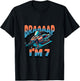 Kids Snowmobile Braaaap I'm 7 Year Old 7th Birthday Boy T-Shirt - T-Shirt | Black