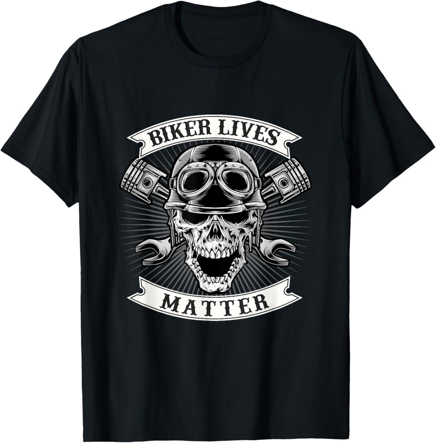 Biker Lives Matter - Biker Motorcycle Motorcycling T-Shirt - T-Shirt | Black