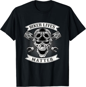 Biker Lives Matter - Biker Motorcycle Motorcycling T-Shirt - T-Shirt | Black