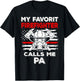 My Favorite Firefighter Calls Me Pa Thin Red Line T-Shirt - T-Shirt | Black