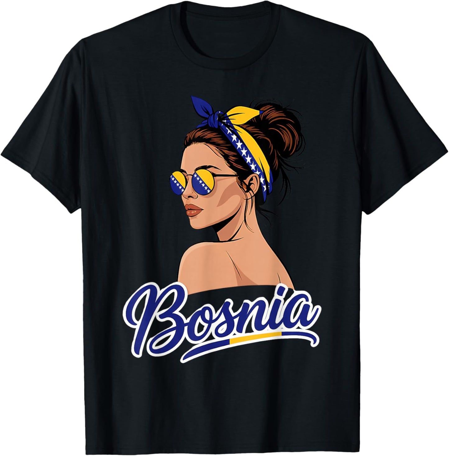 Bosnia and Herzegovina Flag Bosnian Pride T-Shirt - T-Shirt | Black