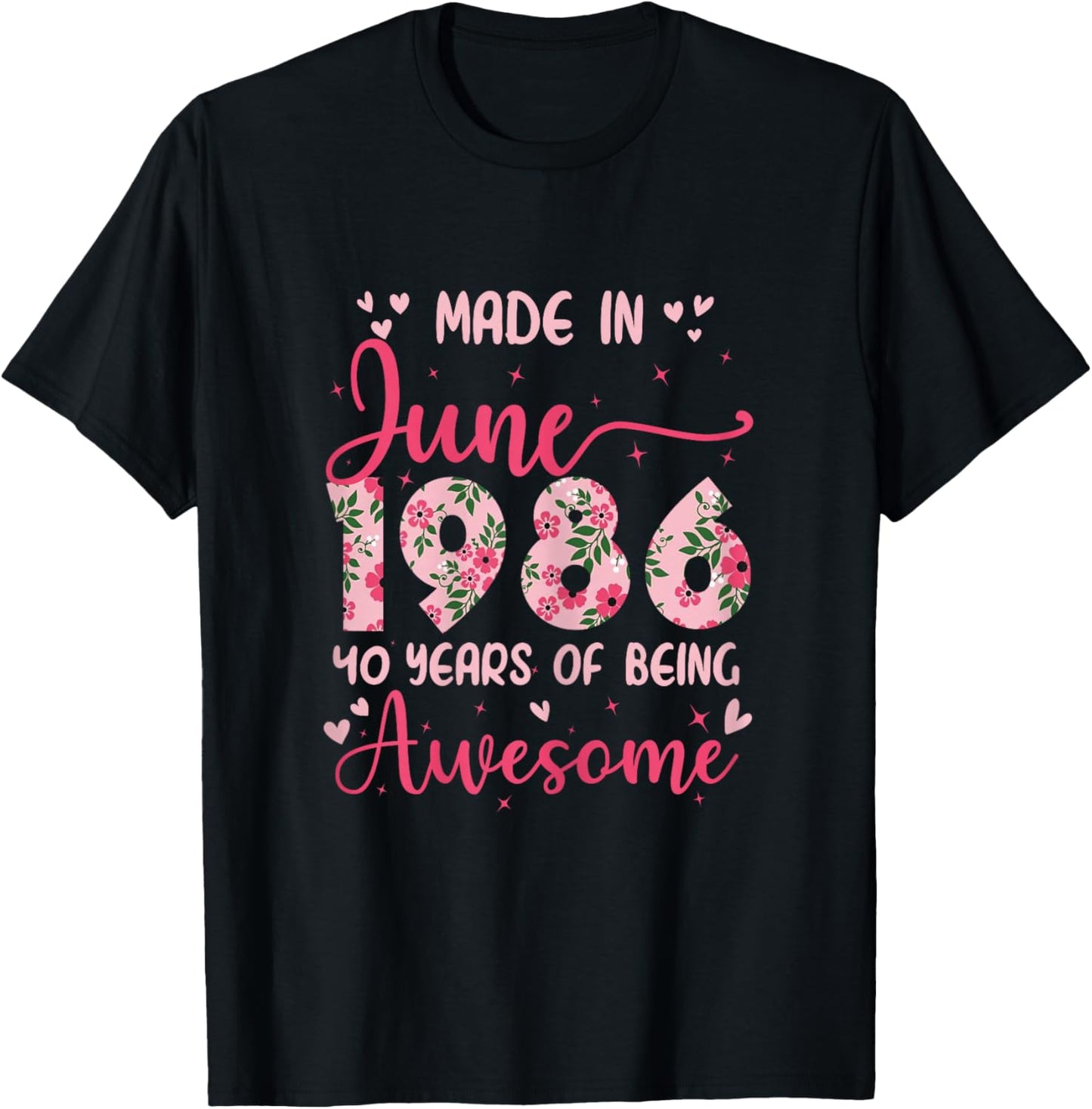 Juin 1986 Cool Cadeau Anniversaire 40 Ans pour Femmes T-Shirt - T-Shirt | Black