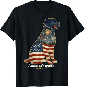 Rottweiler America's 250th Anniversary 4th of July T-Shirt - T-Shirt | Black