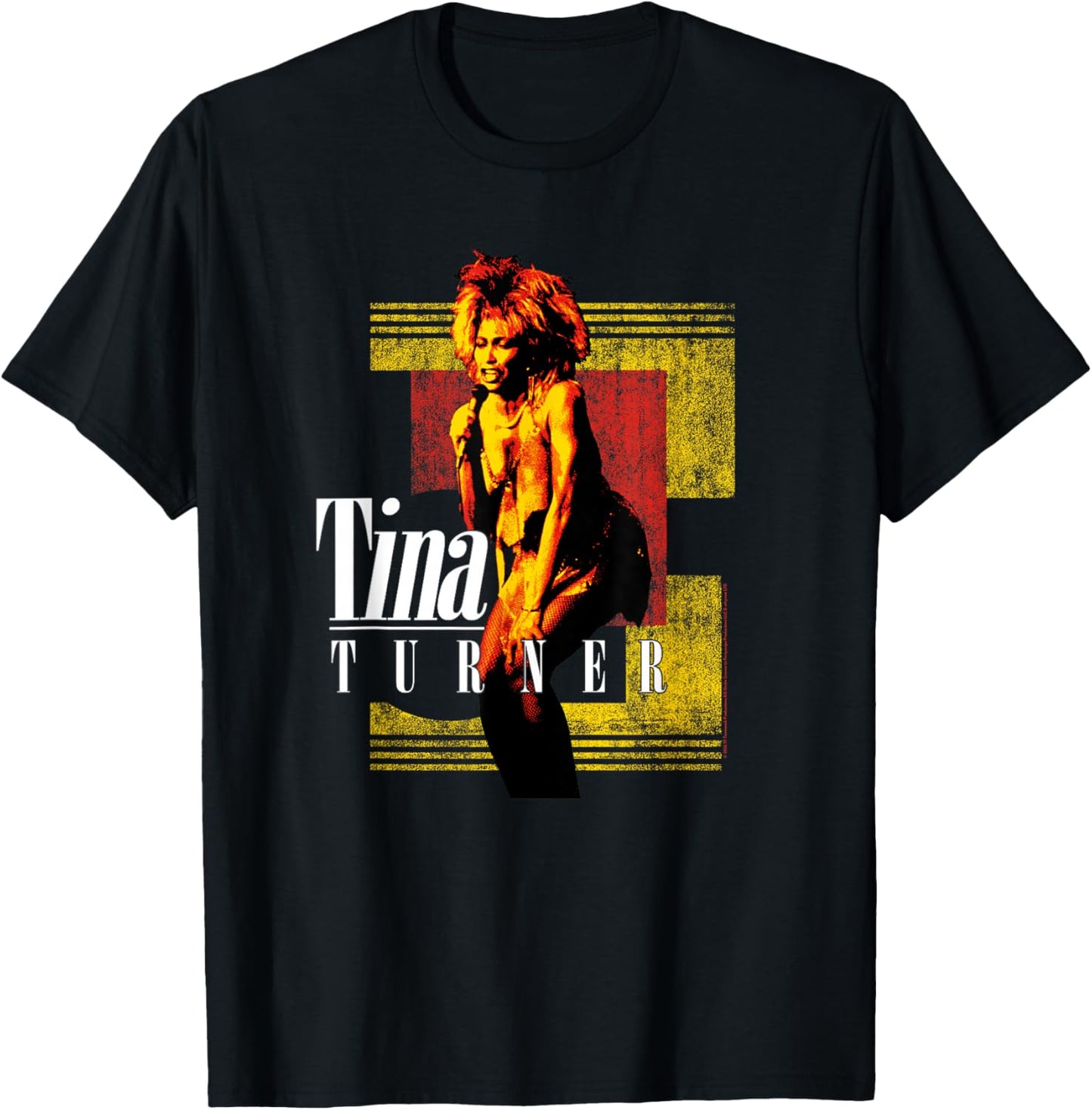Red And Yellow Blocks T-Shirt - T-Shirt | Black