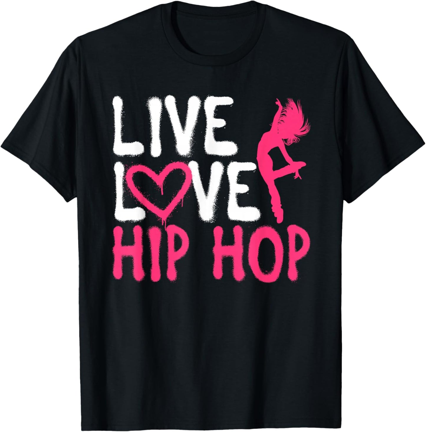 Cool Hip Hop Dancer Design Girls Hip Hop Lovers T-Shirt - T-Shirt | Black