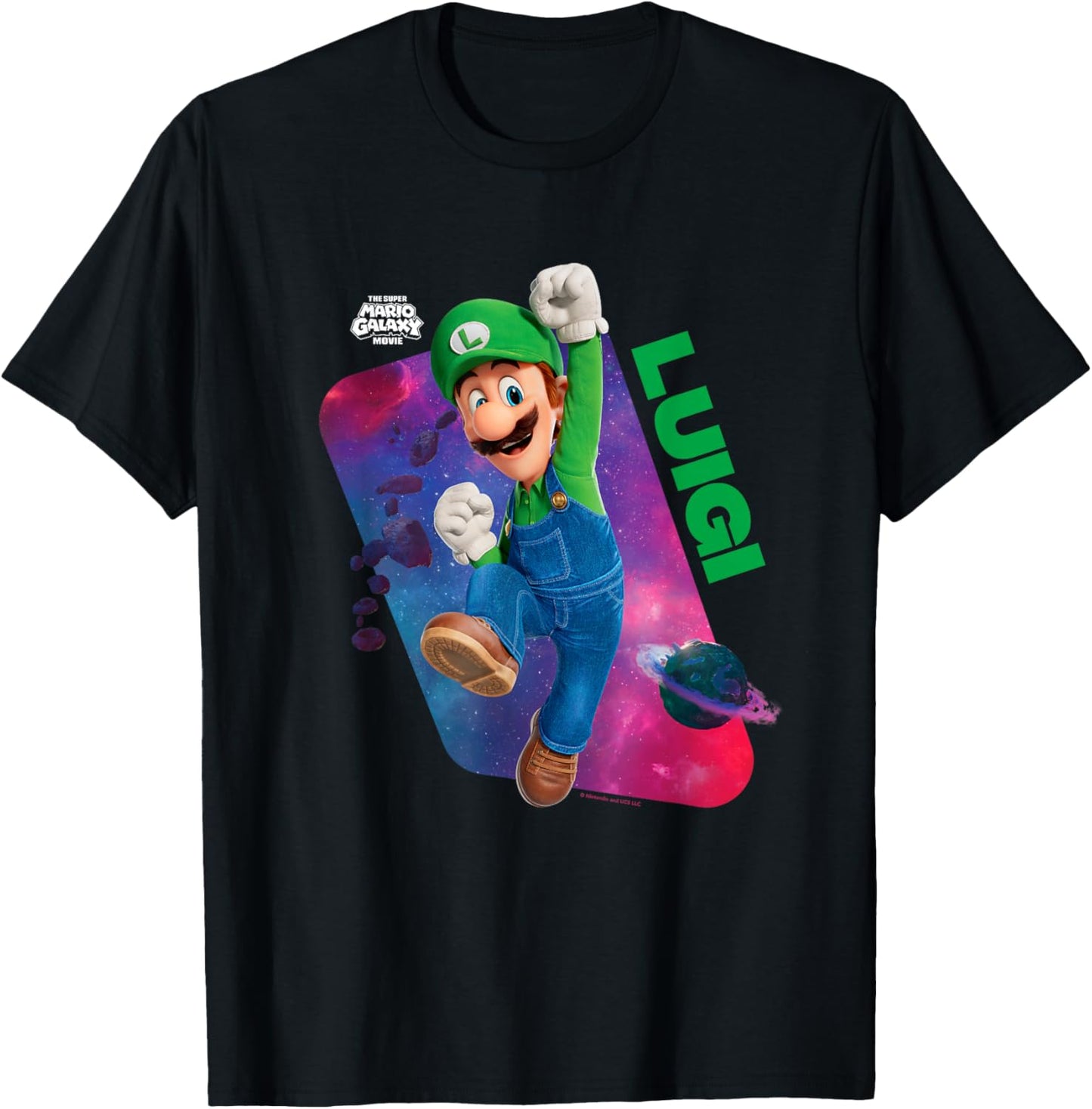 The Super Mario Galaxy Movie Luigi Steps Up T-Shirt - T-Shirt | Black