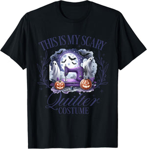 This Is My Scary Quilter Costume Halloween Quilter's Spooky T-Shirt - T-Shirt | Black