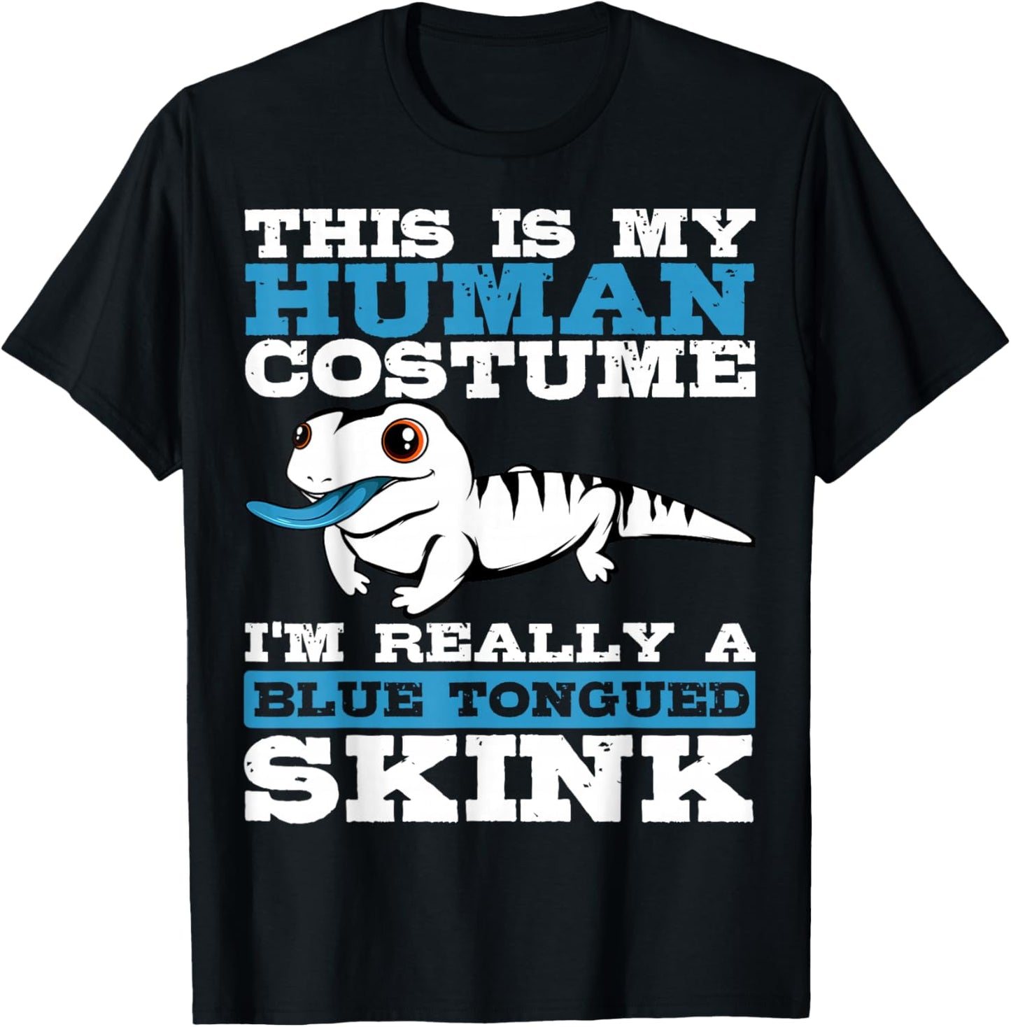 Blue-Tongued Skink Sleepy Lizard Reptile Human Costume T-Shirt - T-Shirt | Black