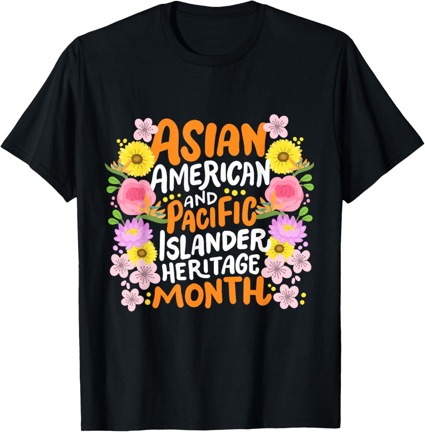 Asian American Pacific Islander Heritage Month Retro Groovy T-Shirt - T-Shirt | Black