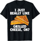Funny Grilled Cheese Art Women I Love Grilled Cheese T-Shirt - T-Shirt | Black