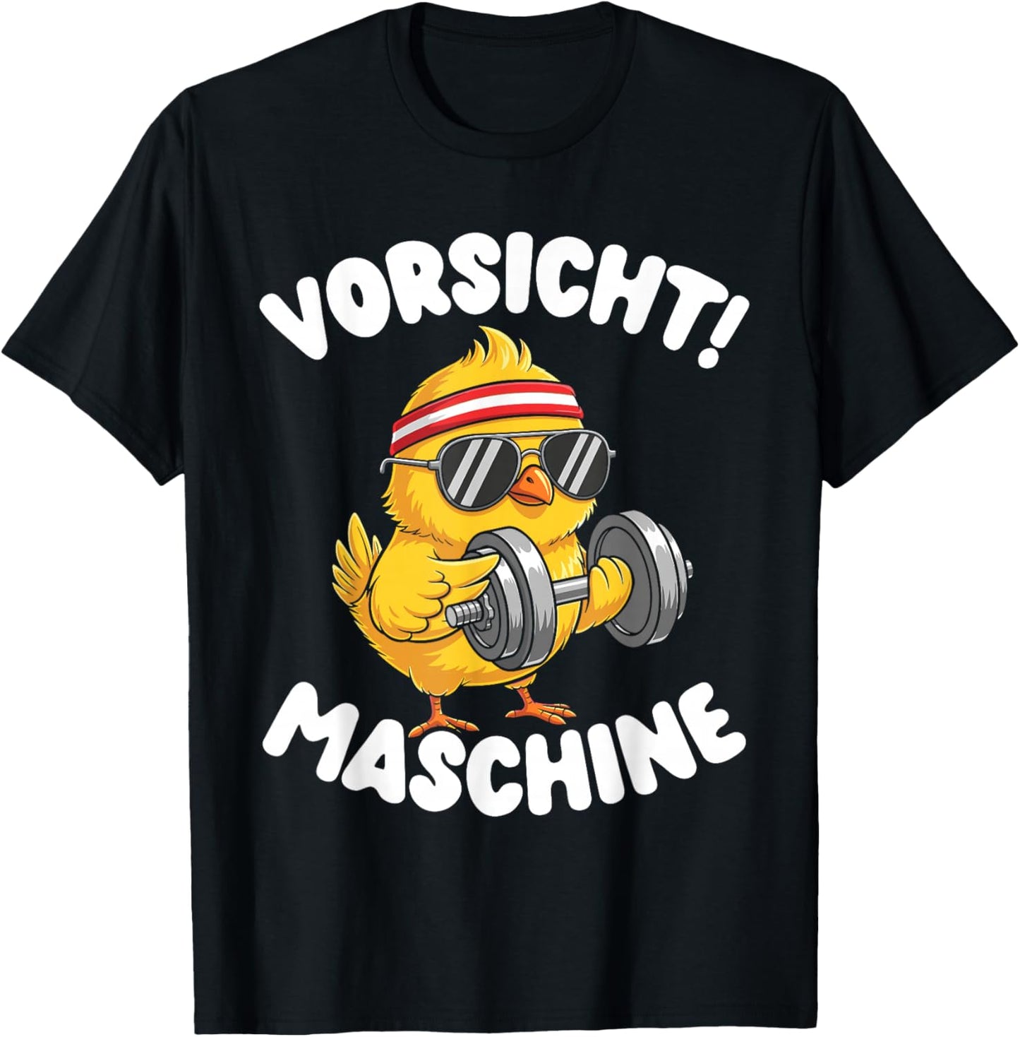Vorsicht Maschine Küken Bodybuilding Gym Fitness T-Shirt - T-Shirt | Black