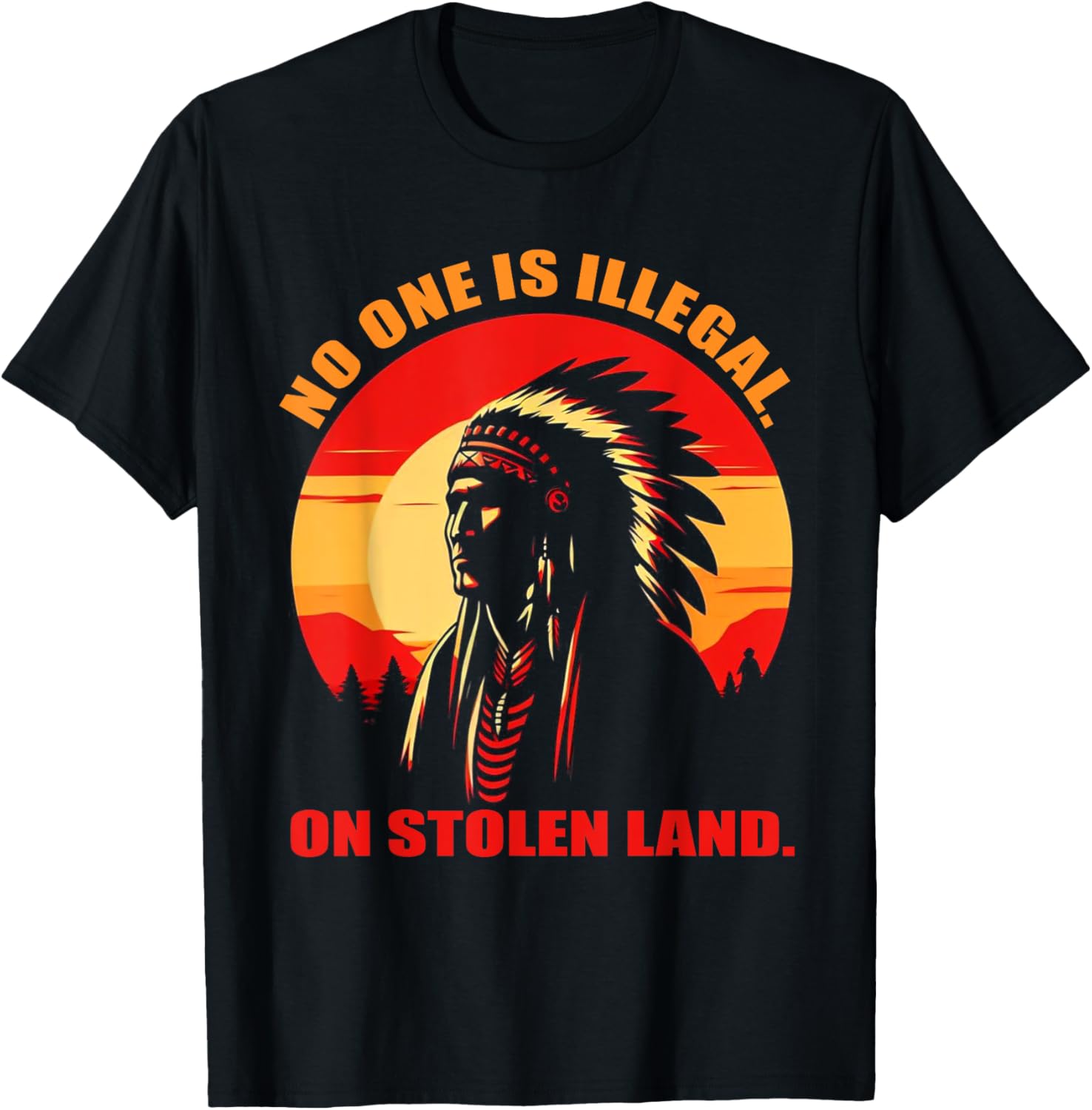 No One is Illega,on Stolen Land T-Shirt - T-Shirt | Black