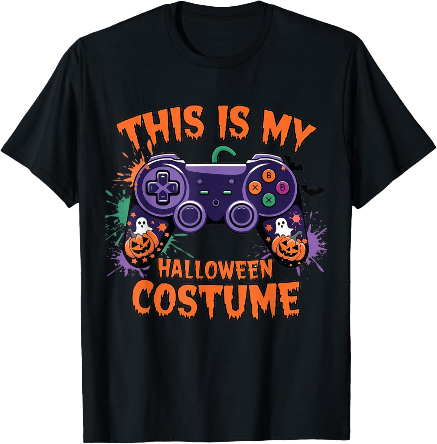 Spooky Gaming Outfits This Is My Halloween Costume Video Game Controller Boys T-Shirt - T-Shirt | Black