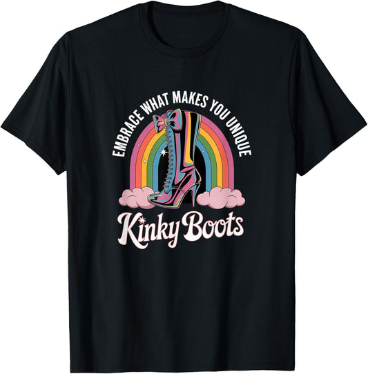 Grab What Makes You Unique Rainbow Kinky Boots Pride T-Shirt - T-Shirt | Black