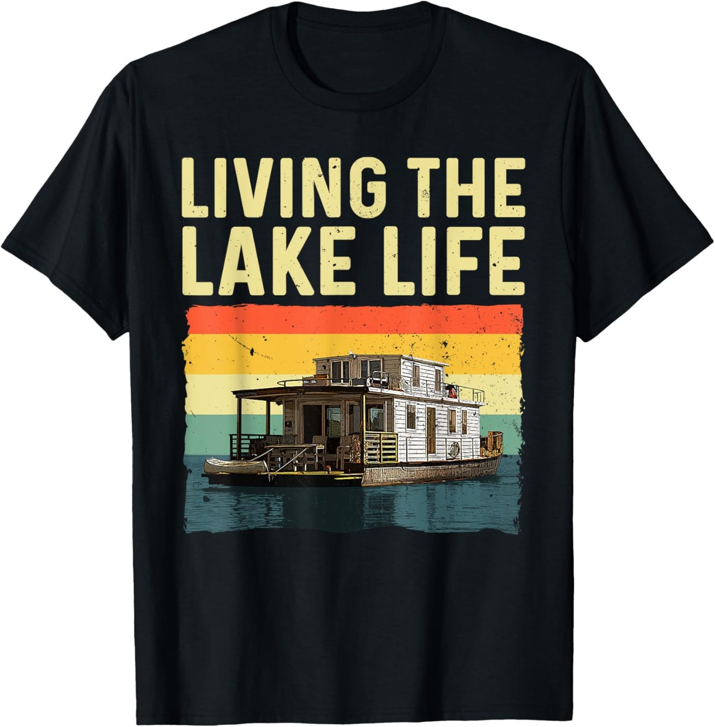 Houseboat Design Women House Boat Captain Houseboat T-Shirt - T-Shirt | Black