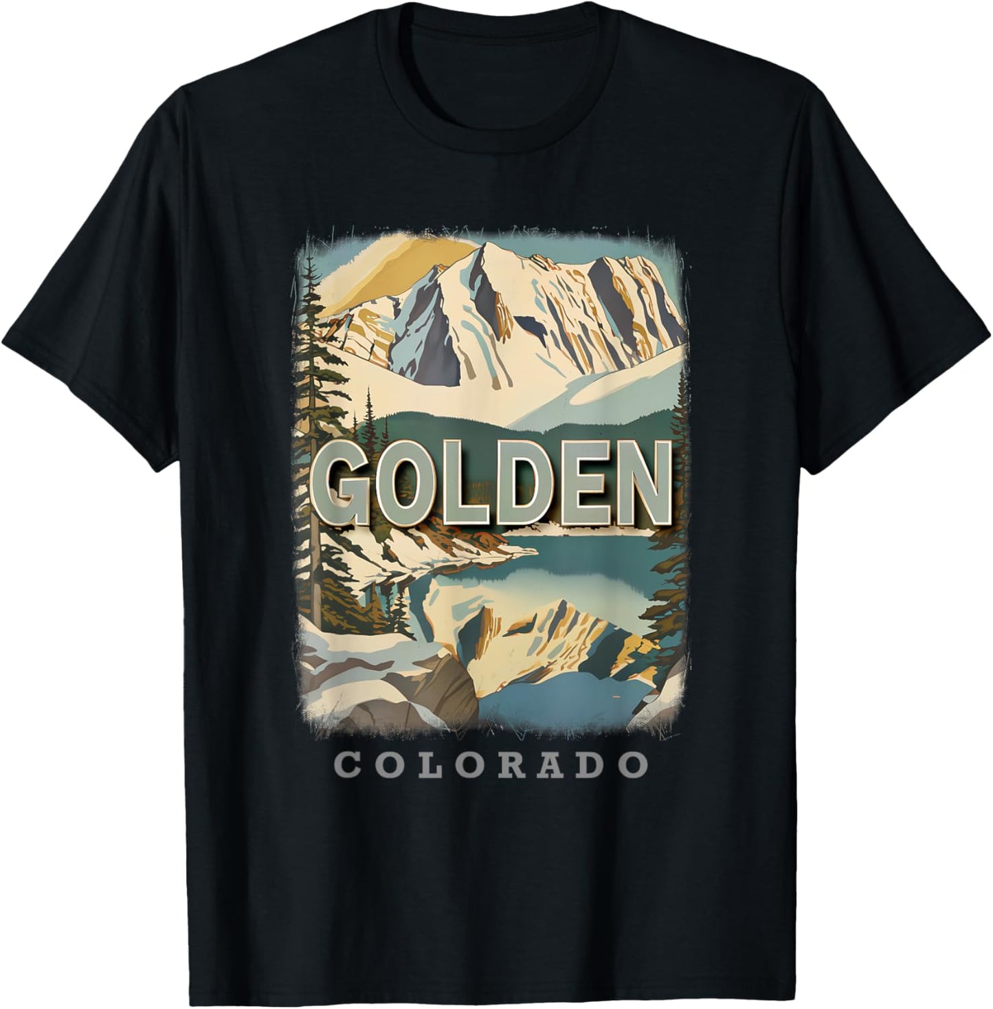 Golden Colorado CO Mountain Majesty SD189 T-Shirt - T-Shirt | Black