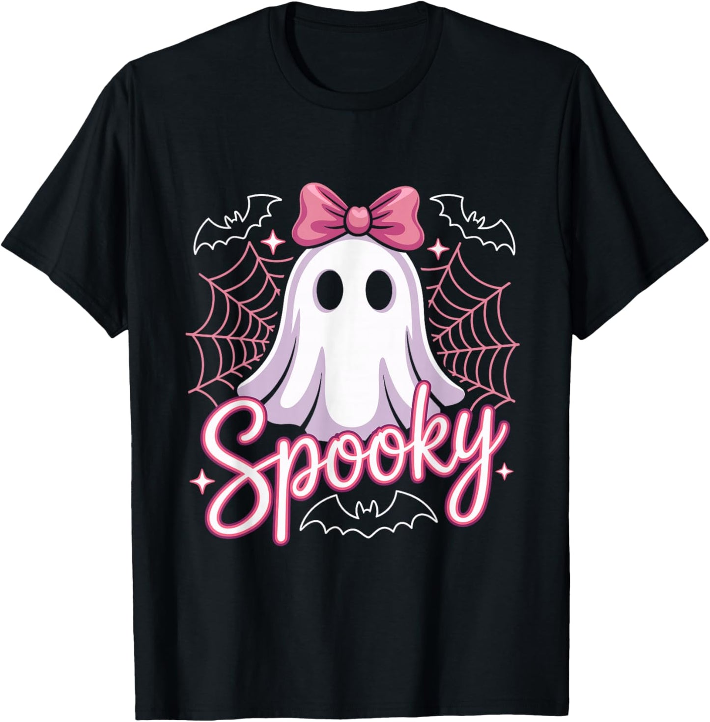 Cute Halloween Spooky Ghost T-Shirt - T-Shirt | Black