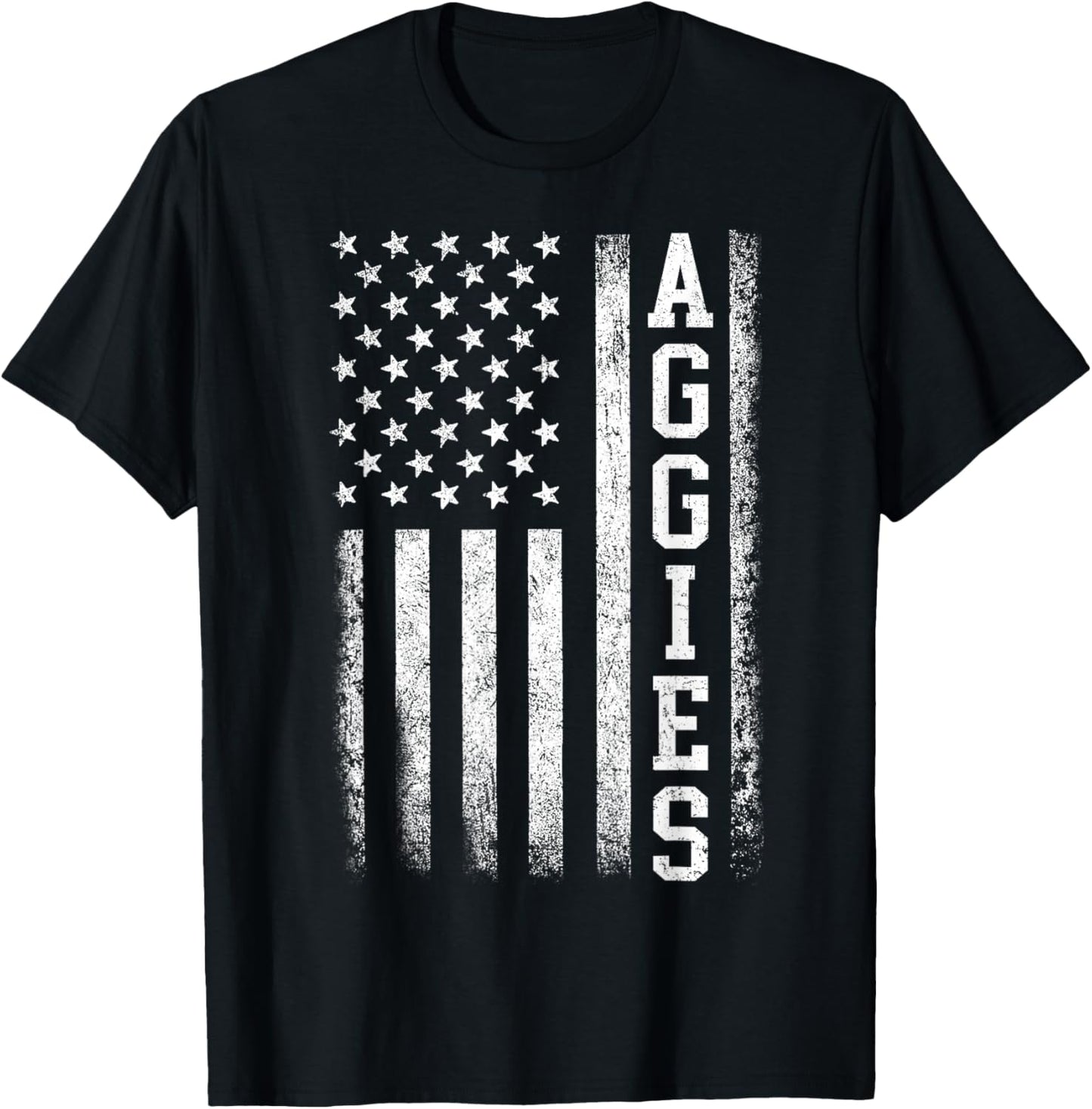 Vintage Aggies Retro Style 70s 80s First Name Men Women Kids T-Shirt - T-Shirt | Black