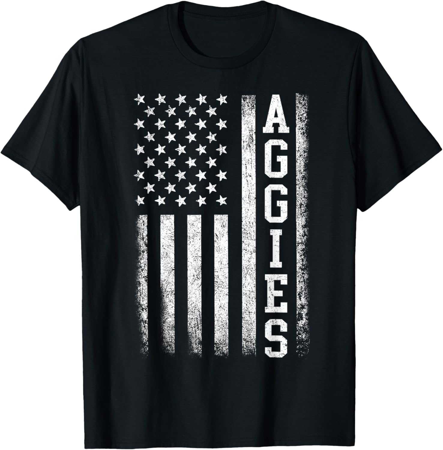Vintage Aggies Retro Style 70s 80s First Name Men Women Kids T-Shirt - T-Shirt | Black
