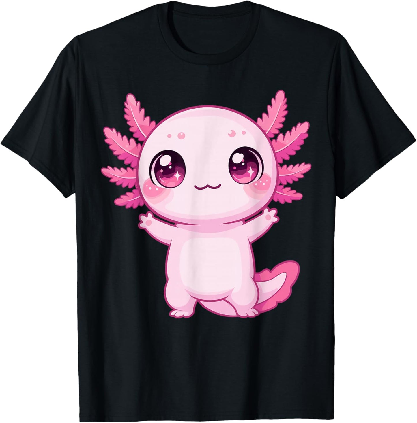 Cute Kawaii Axolotl T-Shirt - T-Shirt | Black