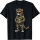 Cool Cat Camo Streetwear Urban Animal Gifts Men Women Kid T-Shirt - T-Shirt | Black