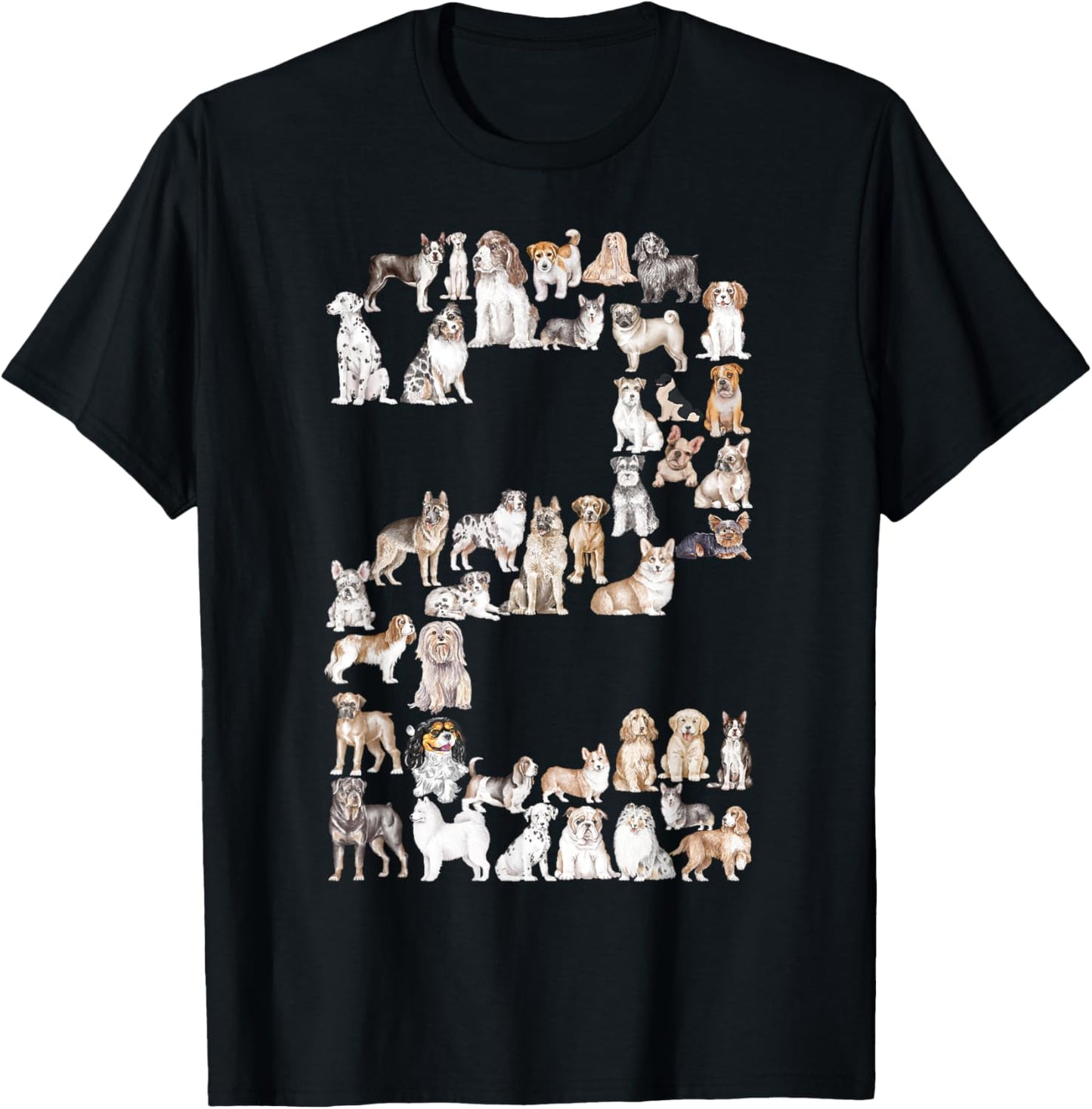 2nd Birthday Toddler Boys Kids Girls Dog Lovers 2 Year Old T-Shirt - T-Shirt | Black