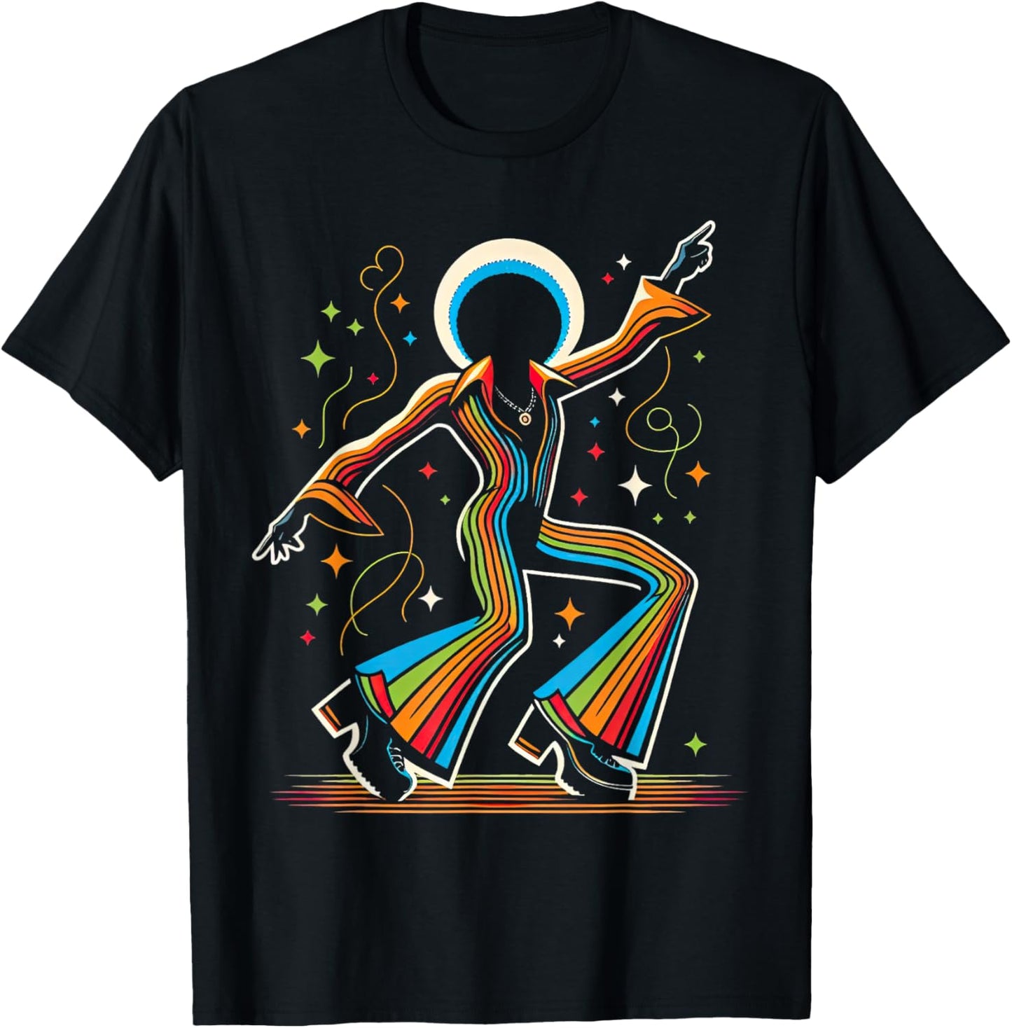 Afro Dancing Soul Music Groove Funky Retro Disco T-Shirt - T-Shirt | Black