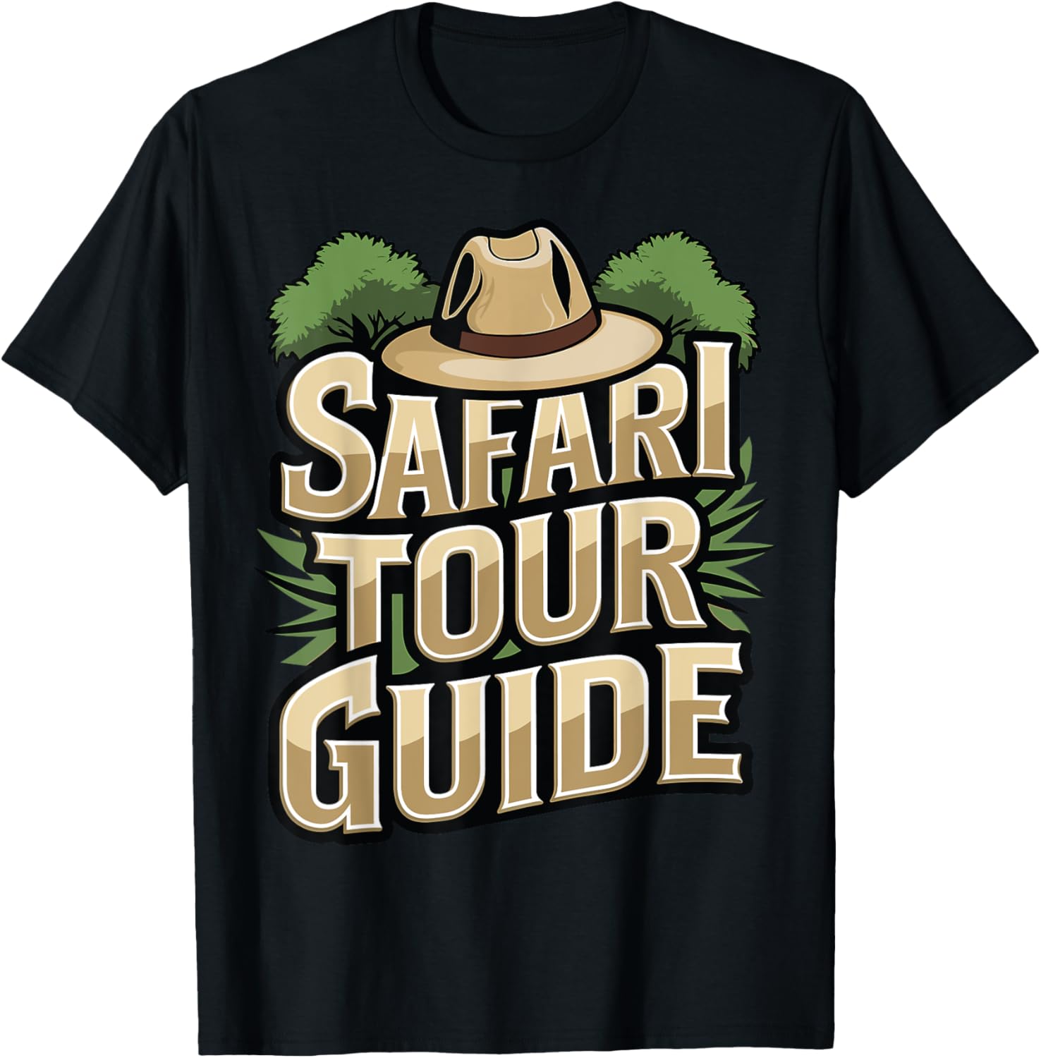 Costume Safari Tour Guide Africa Zoo Outfit Safari Tour T-Shirt - T-Shirt | Black