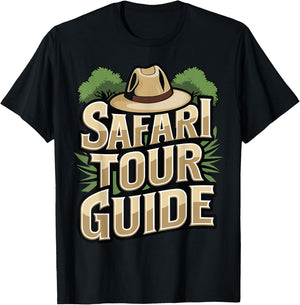 Costume Safari Tour Guide Africa Zoo Outfit Safari Tour T-Shirt - T-Shirt | Black