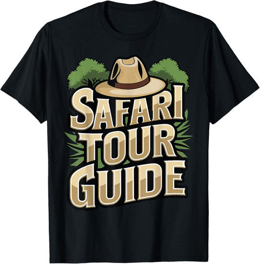 Costume Safari Tour Guide Africa Zoo Outfit Safari Tour T-Shirt - T-Shirt | Black
