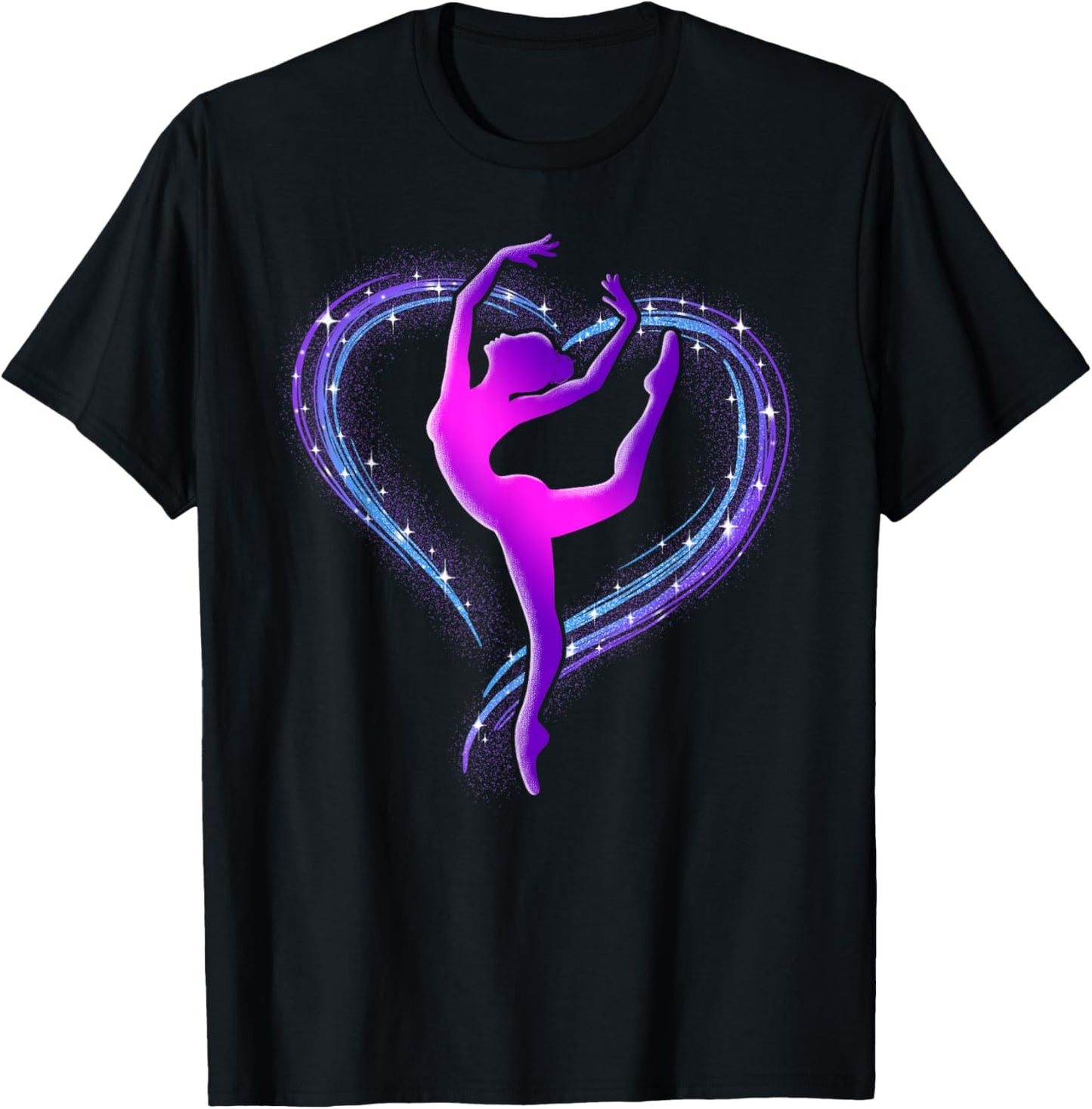 Dance Love Cute Graphic Dancer Heart T-Shirt - T-Shirt | Black