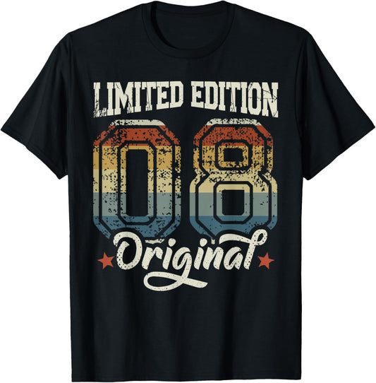 18th Birthday Boy Girl 18 Years 2008 Gift Funny T-Shirt - T-Shirt | Black