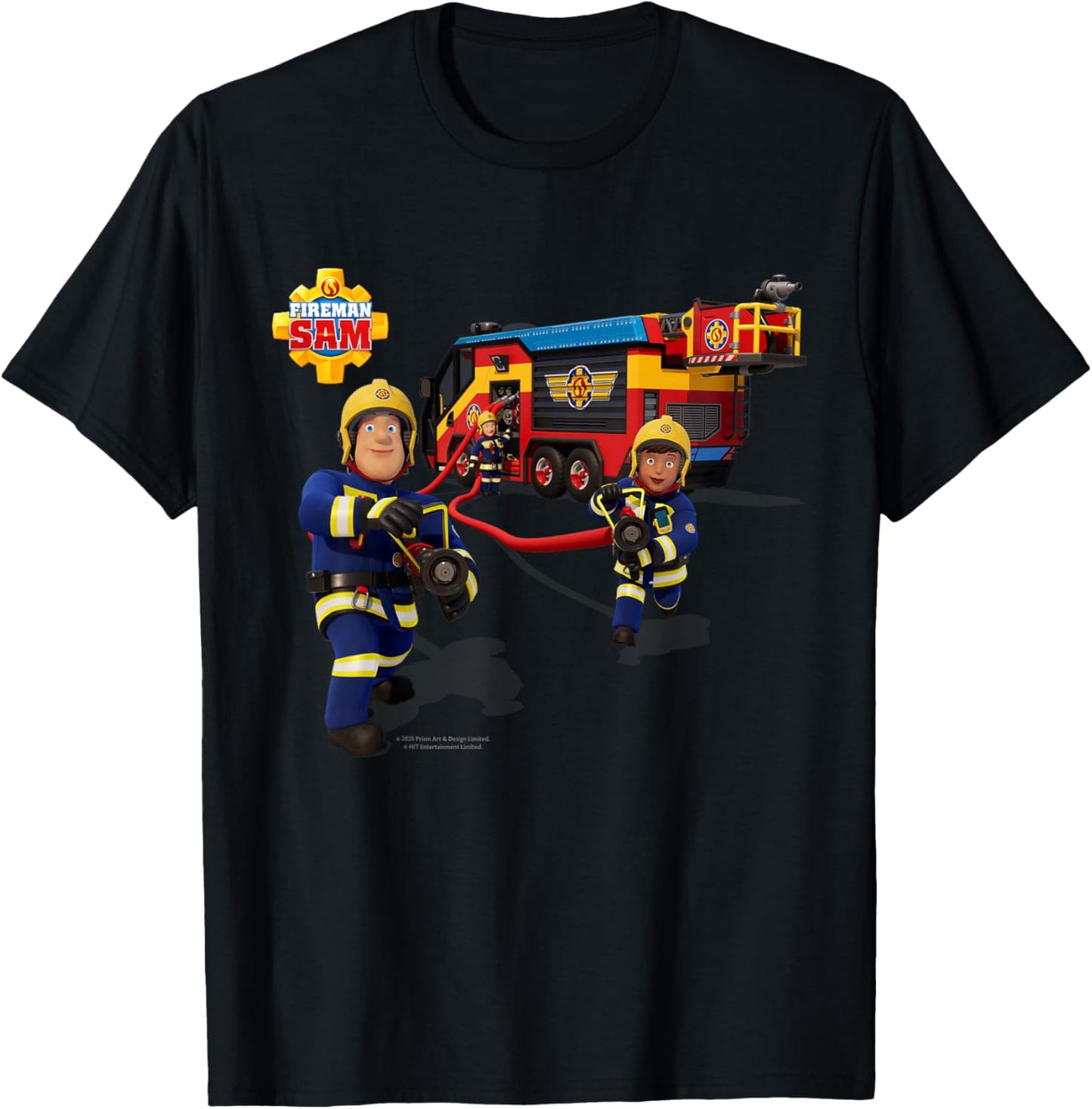 Feuerwehrmann Sam - Fire Extinguishers T-Shirt - T-Shirt | Black
