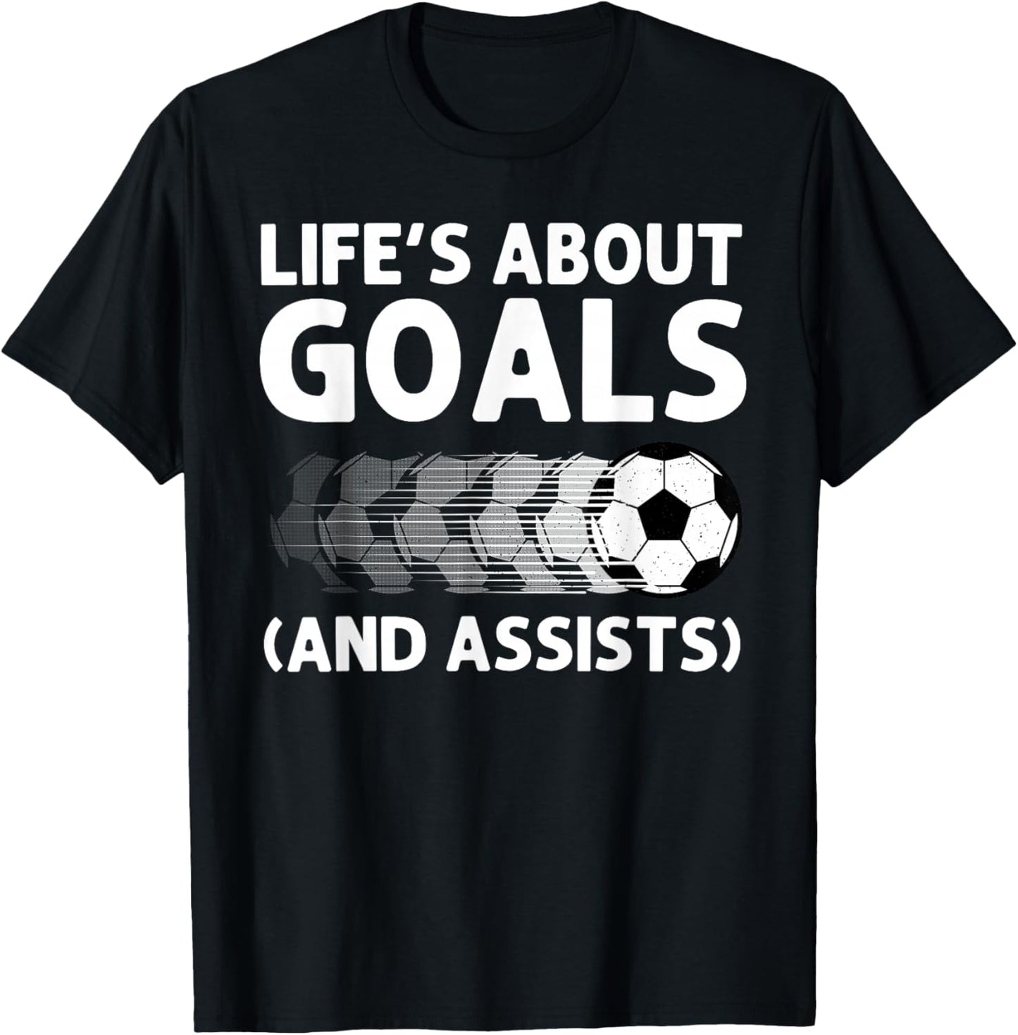 Funny Soccer Art For Boys Girls Men Women Gag Soccer Player T-Shirt - T-Shirt | Black