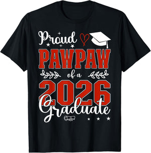 Proud Pawpaw of A Class of 2026 Graduate Senior Graduation T-Shirt - T-Shirt | Black