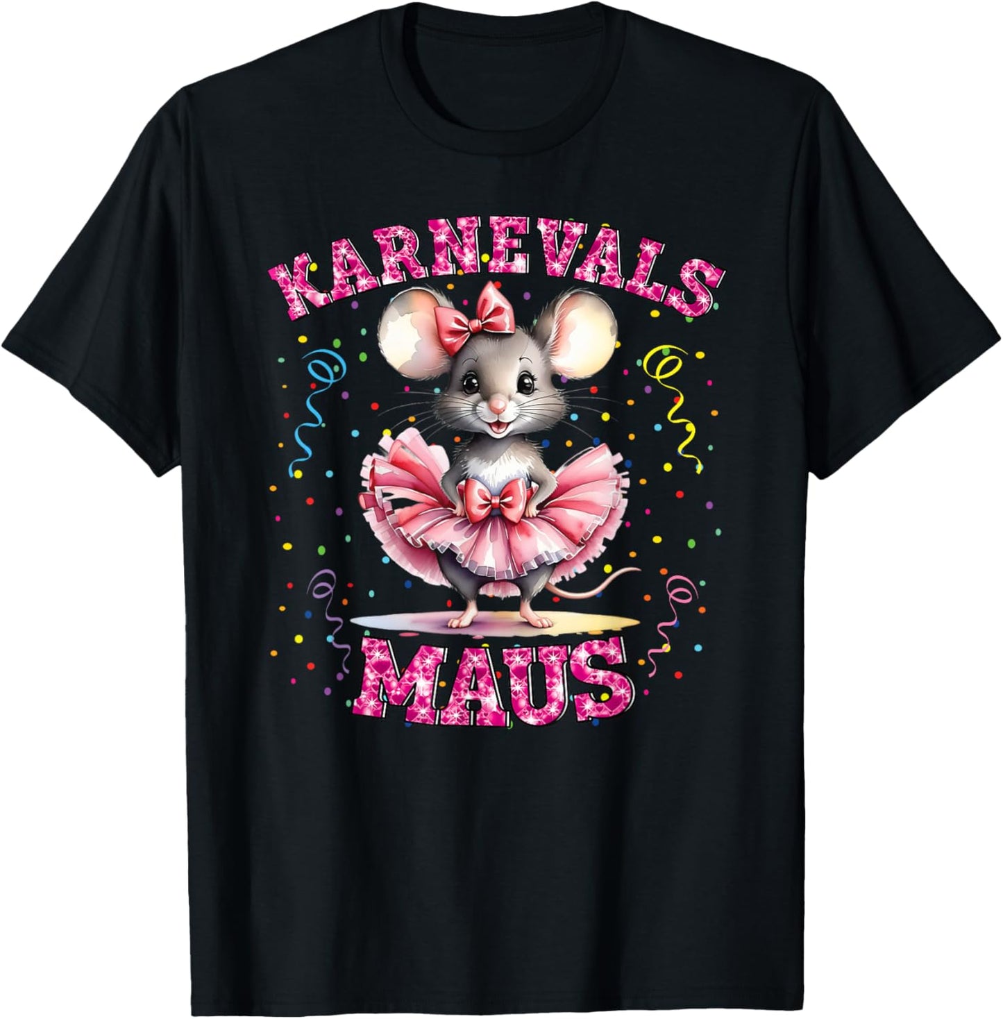 Carnival Mouse Girls' Carnival Costume Confetti T-Shirt - T-Shirt | Black