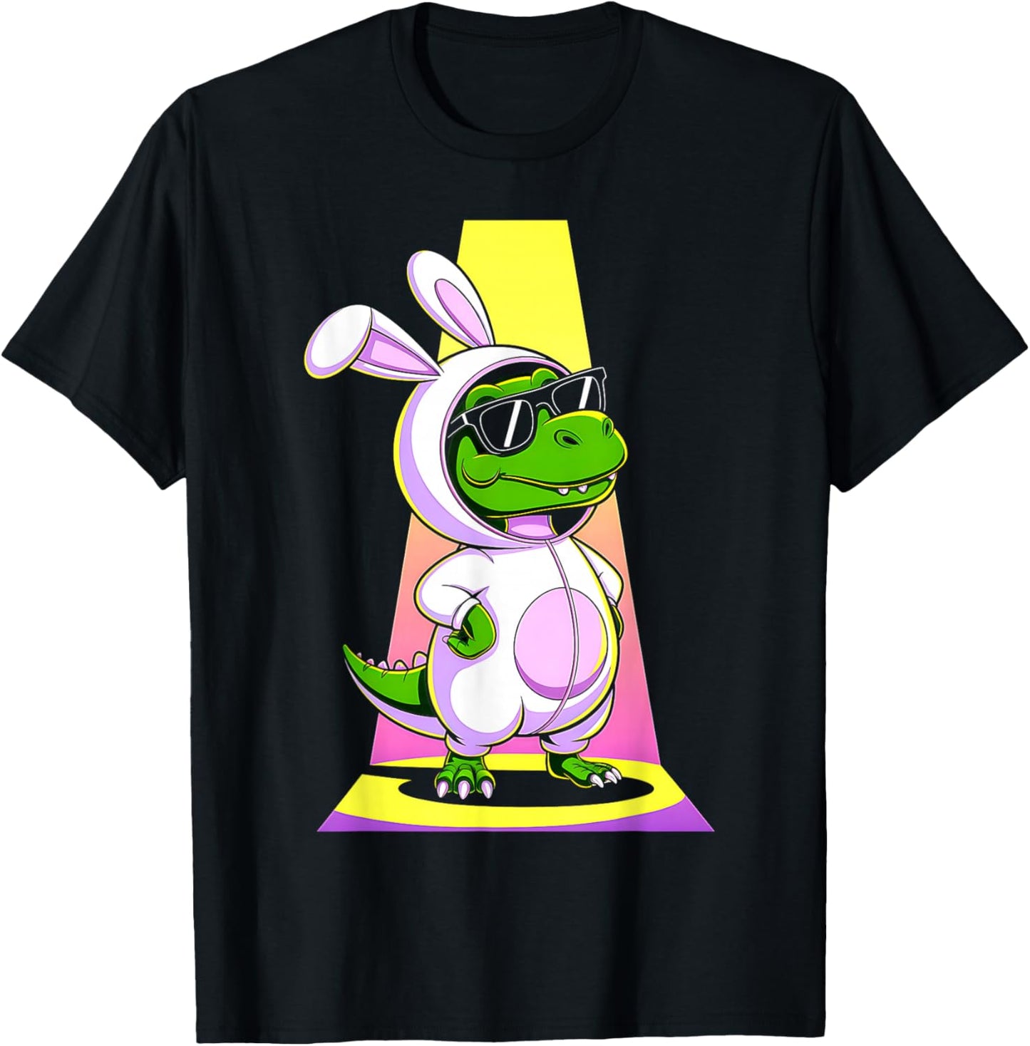 Cool Dino Easter Bunny Dinosaur Rabbit Fun for All Ages T-Shirt - T-Shirt | Black