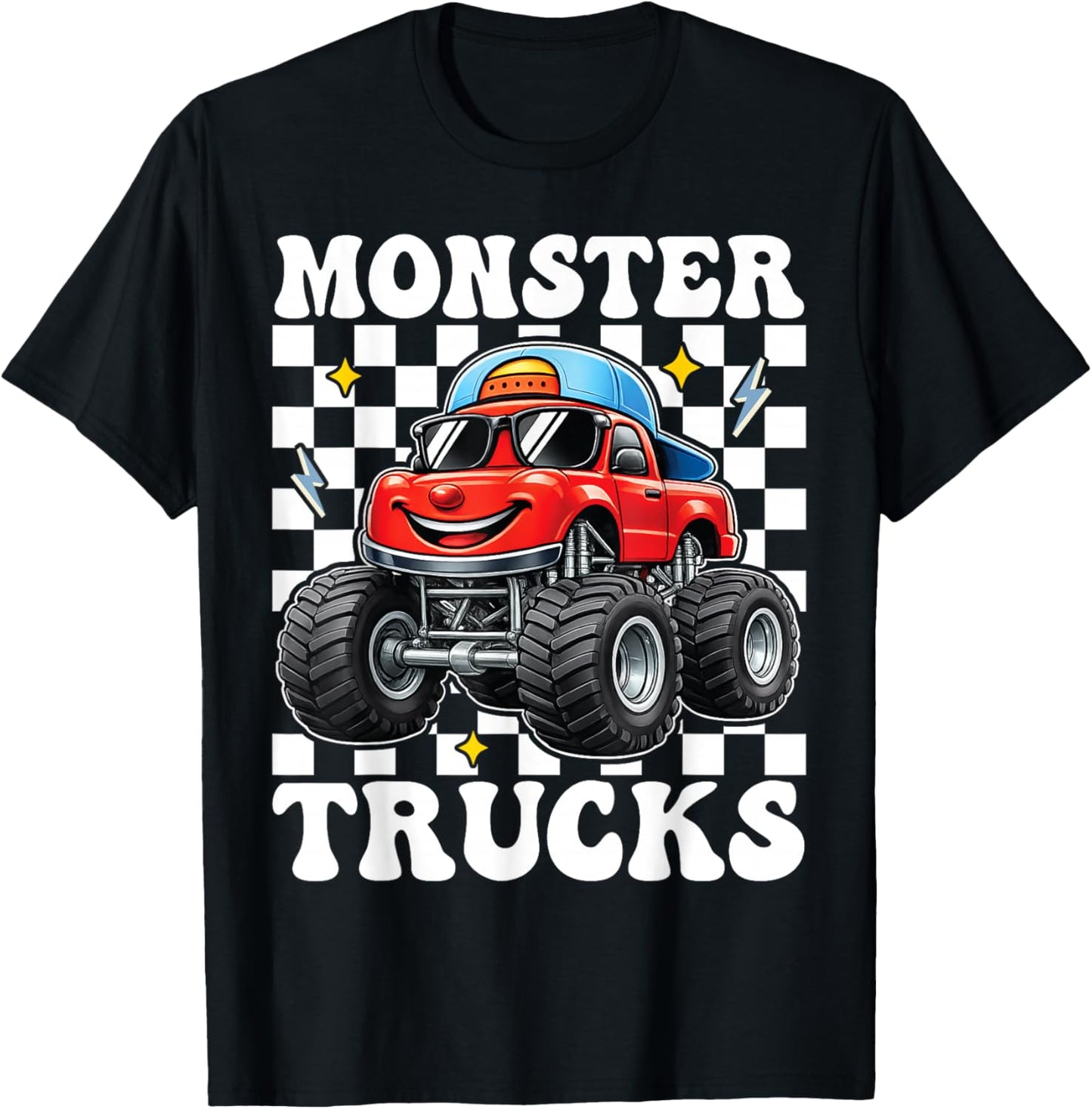 Monster Truck Birthday for Toddlers Youth & Adults T-Shirt - T-Shirt | Black