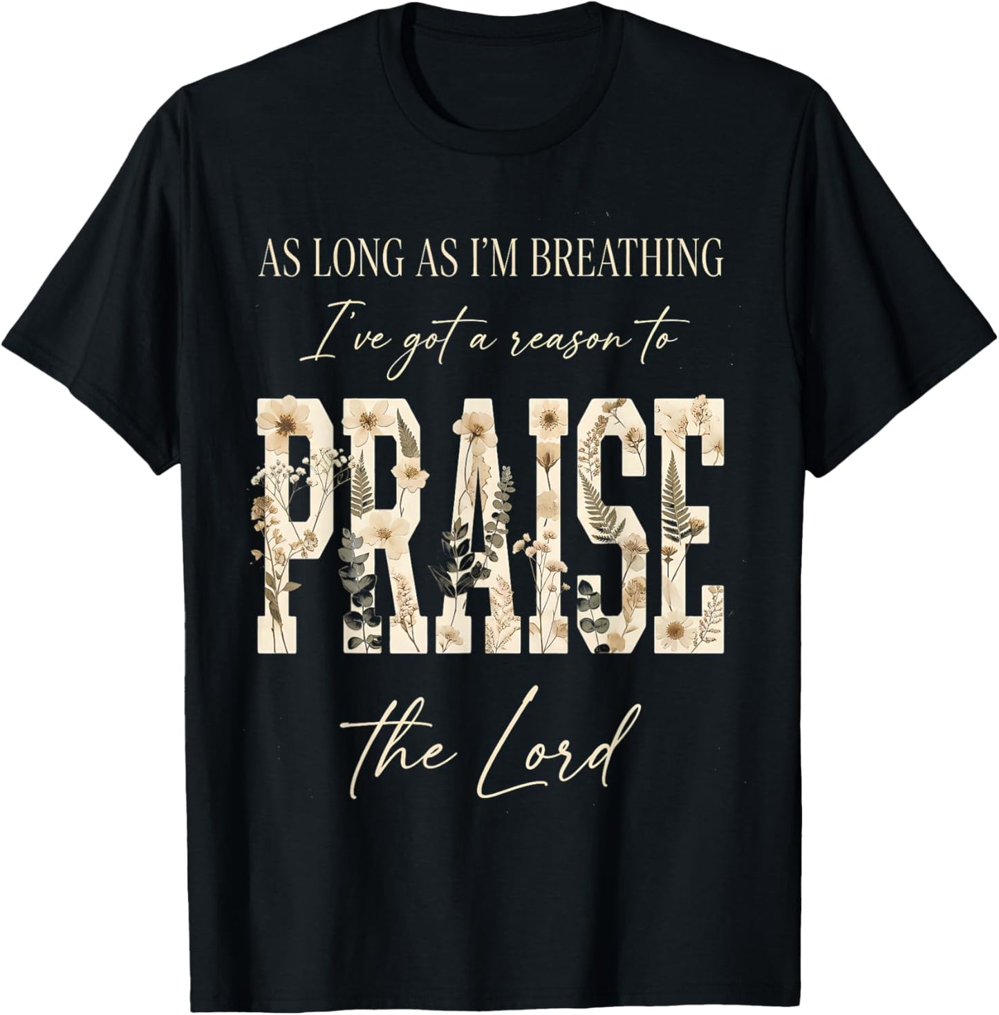 As Long As I'm Breathing Christian Praise Jesus Women T-Shirt - T-Shirt | Black