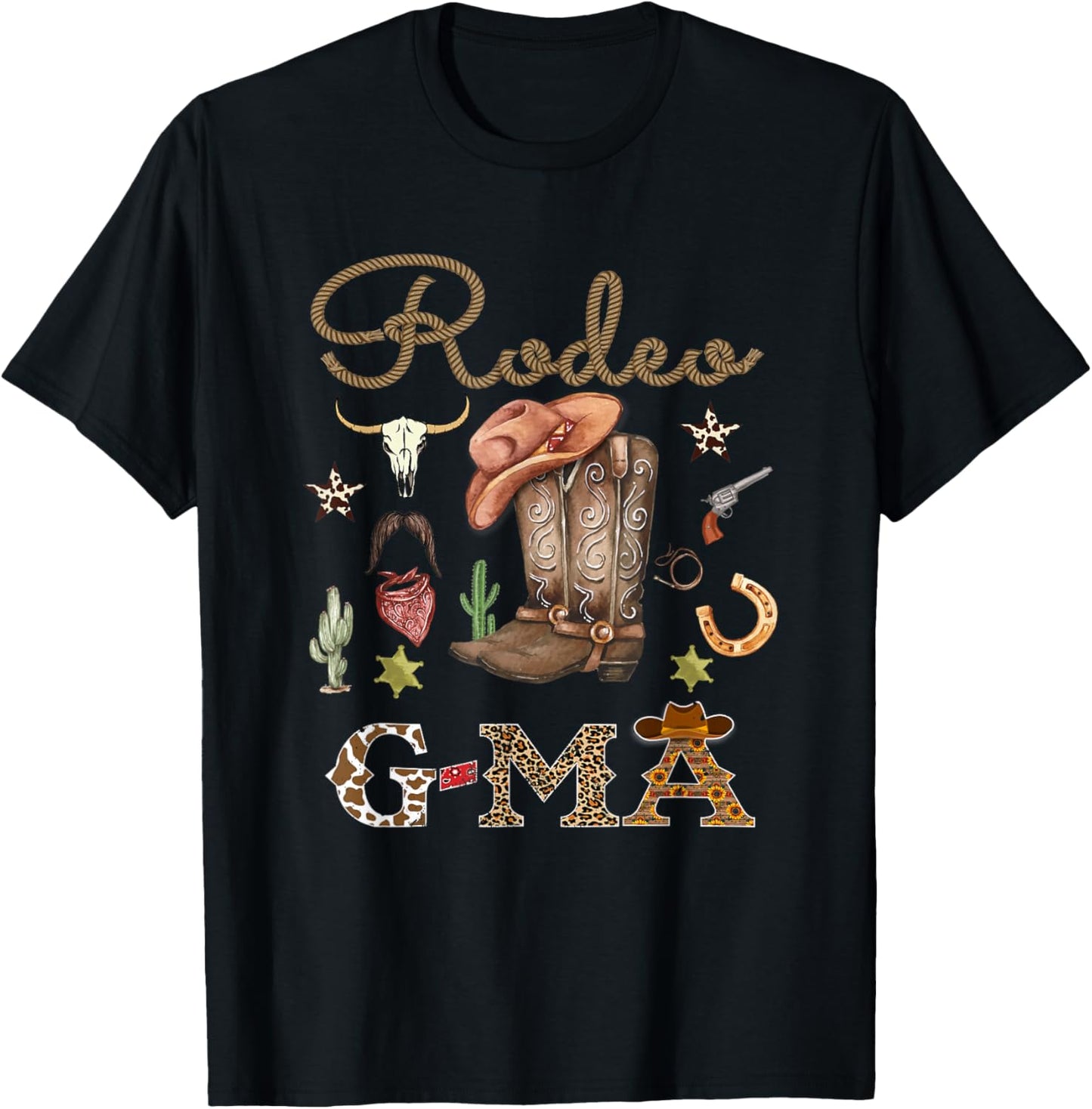 Rodeo G Ma Cowboy Cowgirl Birthday Matching Family T-Shirt - T-Shirt | Black