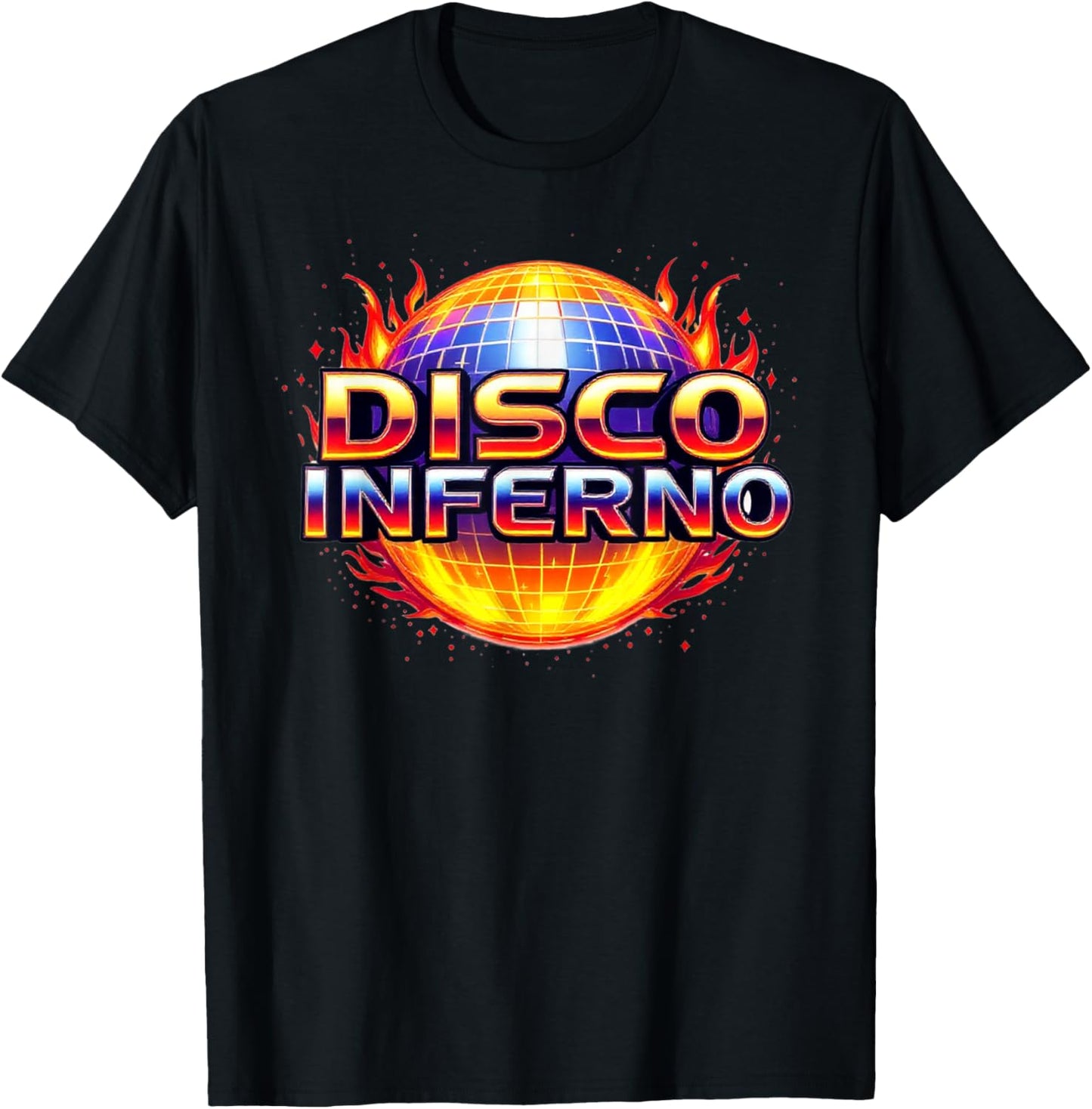Disco Inferno: 70s Retro Groove, Funk, and Fire T-Shirt - T-Shirt | Black