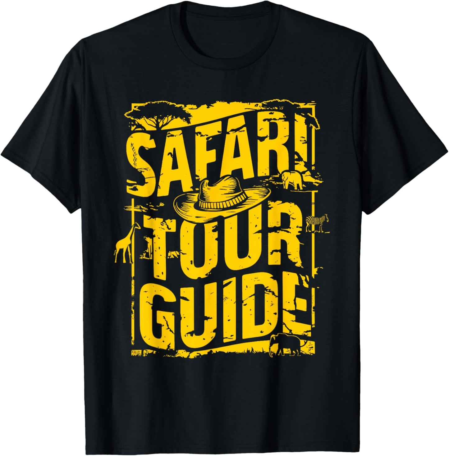 Safari Tour Guide Shirt Kids Men Women Adult Costume T-Shirt - T-Shirt | Black