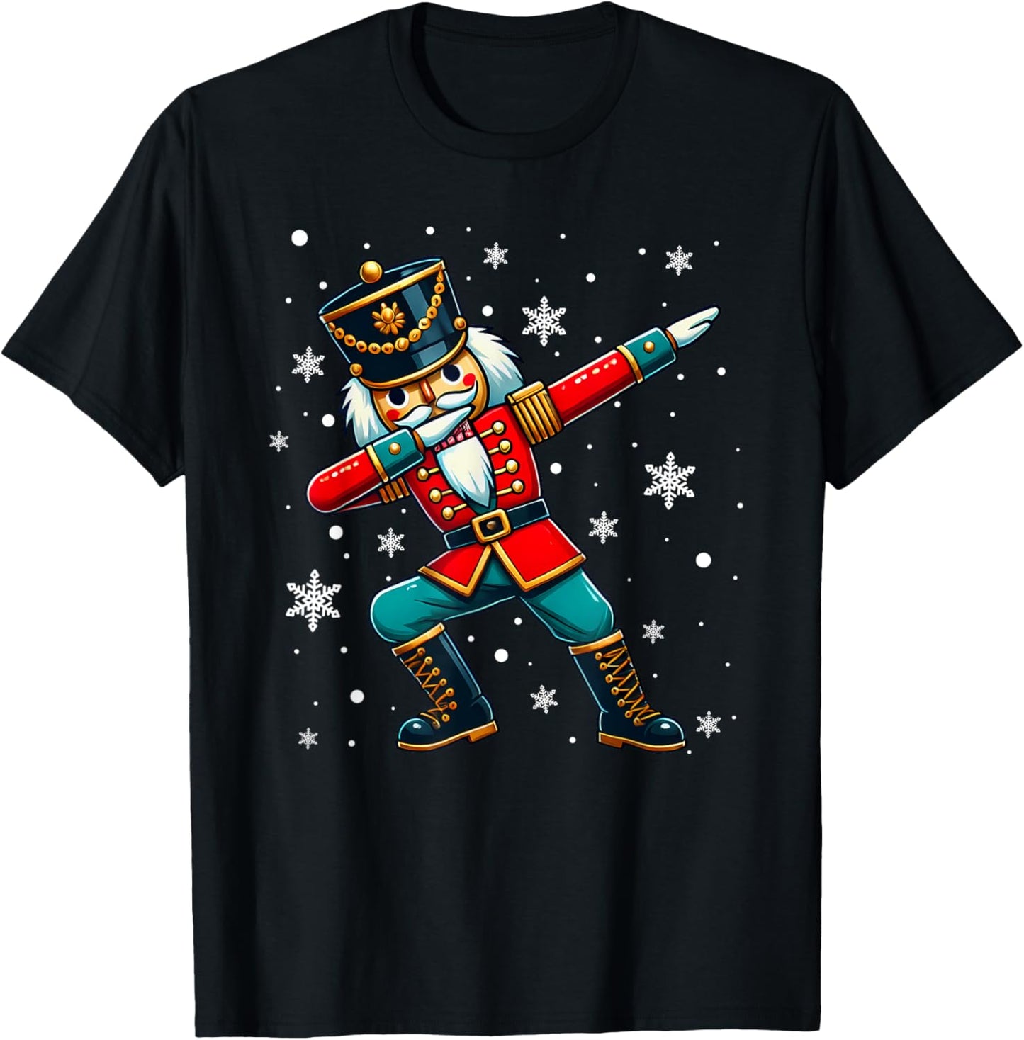 Dabbing Nutcracker Christmas Costume Matching Family Pajama T-Shirt - T-Shirt | Black